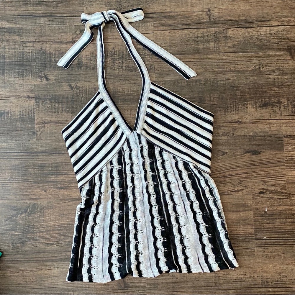 Missoni Black & White knit halter top